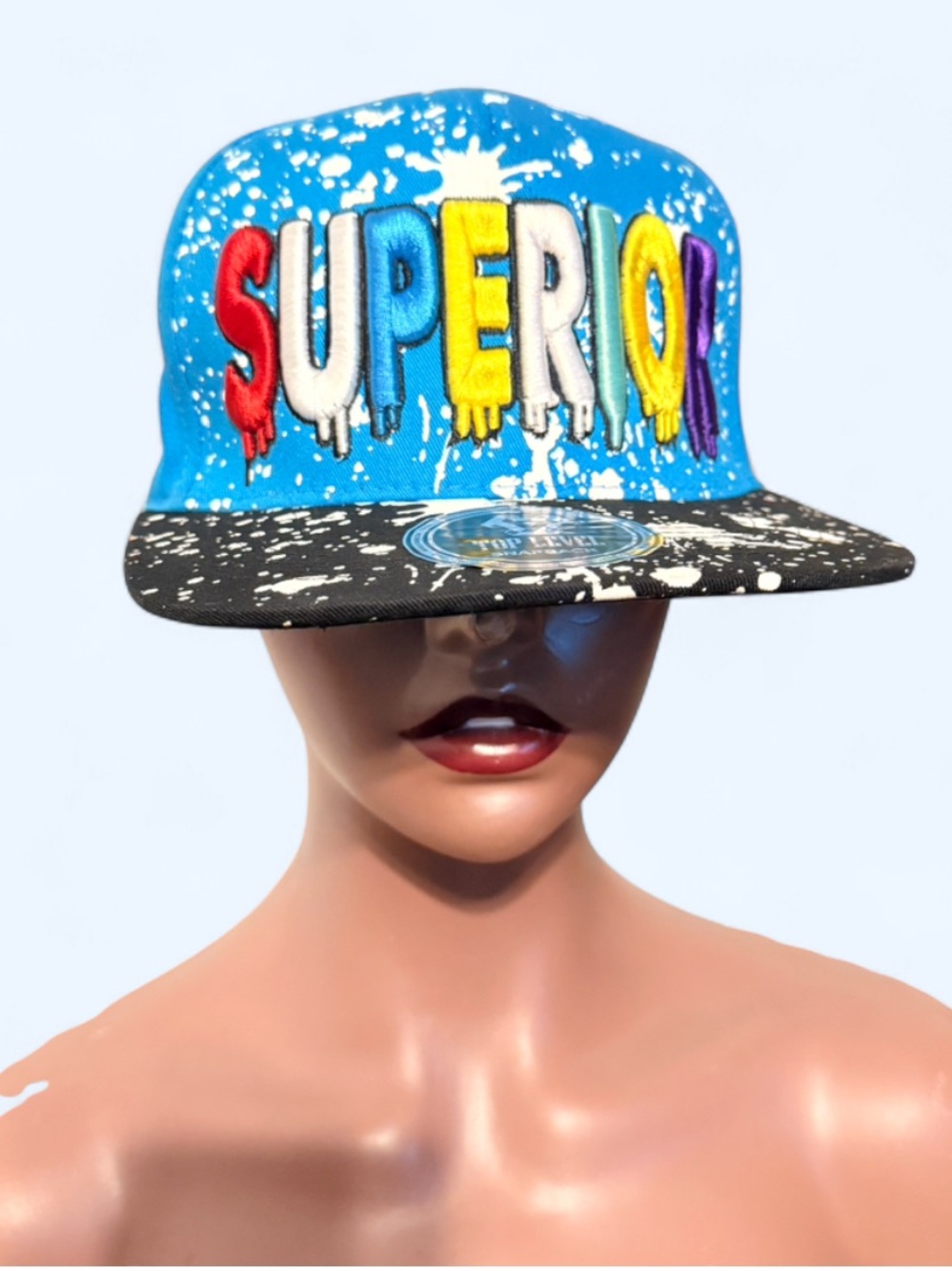 SUPERIOR Blue & Black Splash Snapback Hat
